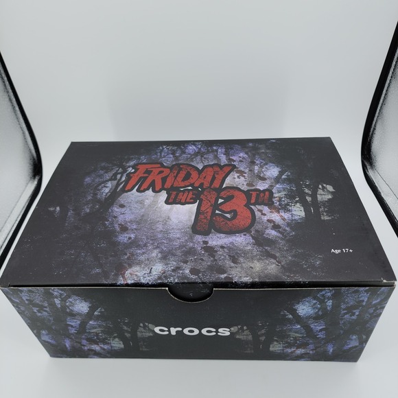CROCS Friday The 13th Classic Clogs Mens Size 10 Jason Vorhees Movie NEW in Box - Picture 13 of 13